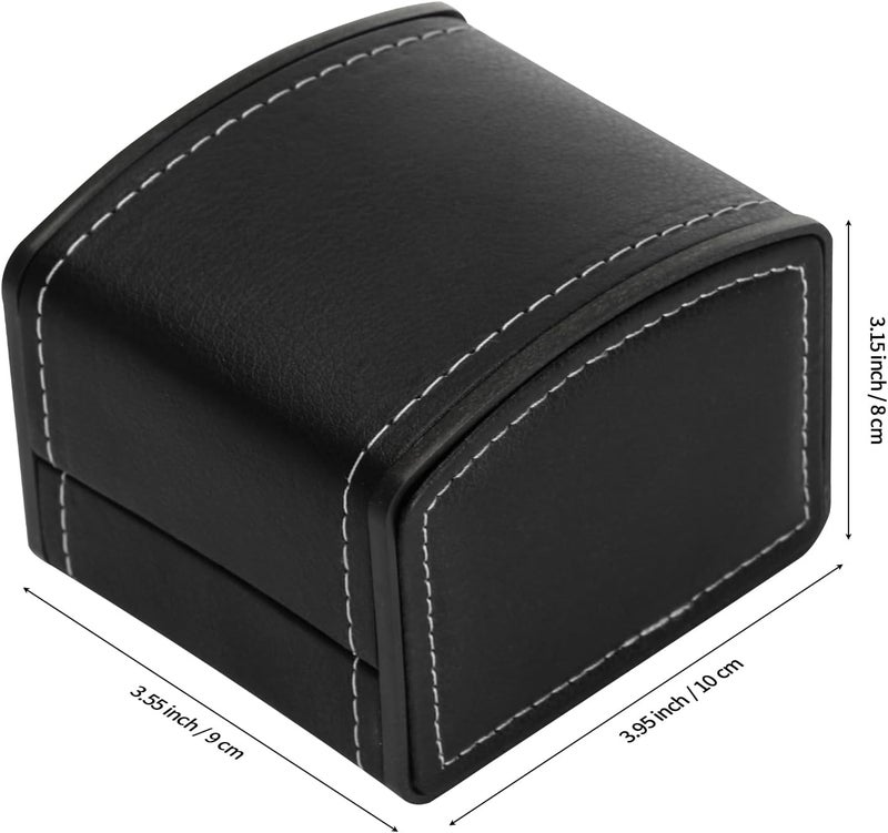 BAOPEND Luxury Single Watch Gift Box with Removable Pillow, PU Leather Single Watch Case Wristwatch Jewelry Storage Display Holder Cases for Men and Women (Black) - Image 3